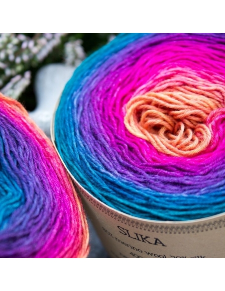Bilum Slika | hand-dyed gradient yarn | merino and silk yarn