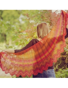 Caribbean Sunset | shawl knitting pattern | by Ágnes Kutas
