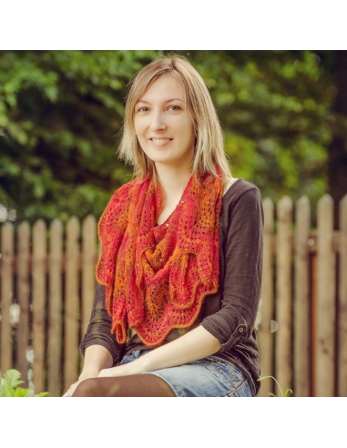 Caribbean Sunset | shawl knitting pattern | by Ágnes Kutas
